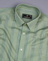 Delux Green With Yellow Box Stripe Premium Gizza Shirt