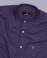 Osino Purple Solid Dobby Texture Cotton Shirt