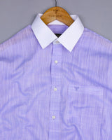 Light Purple With White Cuff And Collar Amsler Cotton Shirt