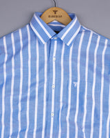 Ostend Blue And White Stripe Oxford Cotton Shirt