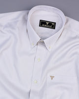 Creamish Gray Zoho Micro Dobby Square Check Cotton Shirt