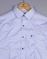 SkyBlue With White Small Box Texture Dobby Cotton Shirt