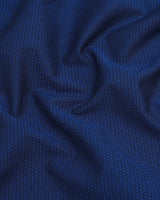 Glisten Blue Dobby Textured Cotton Shirt