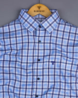 Perano MultiBlue Twill Check Premium Cotton Shirt