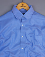 Colin Blue Self Stripe Dobby Premium Cotton Shirt