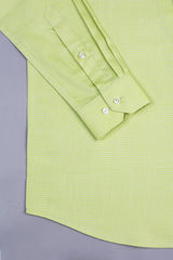Chartreuse green  jacquard printed shirt