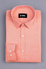 Tiger orange  jacquard printed shirt