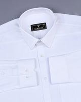 White Soft Touch Satin Premium Cotton Shirt
