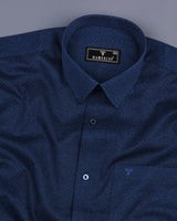 Kingston Blue Multi Square Box Printed Cotton Shirt