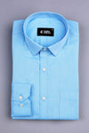 Blue raspberry  jacquard printed shirt