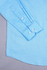 Blue raspberry  jacquard printed shirt