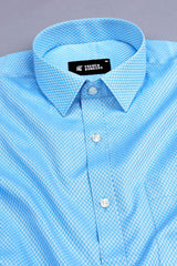 Blue raspberry  jacquard printed shirt
