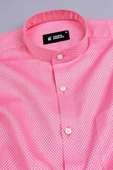Carnation pink  jacquard printed shirt