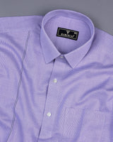 Purple Micro Houndstooth Dobby Cotton Formal Shirt