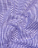 Purple Micro Houndstooth Dobby Cotton Formal Shirt