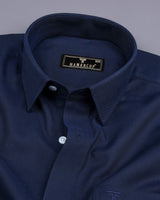 Hapton NavyBlue Oxford Solid Cotton Shirt