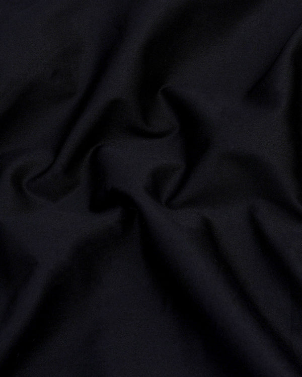 Mesh Black Soft Touch Satin Premium Cotton Shirt