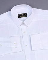 Flash White Oxford Solid Cotton Formal Shirt