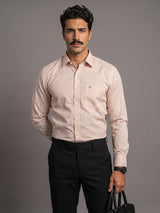 Opsin Cream Houndstooth Check Amsler Cotton Shirt