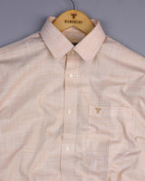 Opsin Cream Houndstooth Check Amsler Cotton Shirt
