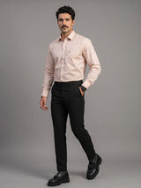 Opsin Cream Houndstooth Check Amsler Cotton Shirt