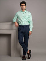 Opsin Green Houndstooth Check Amsler Cotton Shirt
