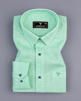 Opsin Green Houndstooth Check Amsler Cotton Shirt