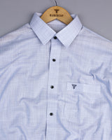 Opsin Gray Houndstooth Check Amsler Cotton Shirt