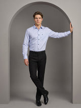Opsin Gray Houndstooth Check Amsler Cotton Shirt