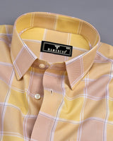 Endon Multi Shadow Cream Twill Check Premium Cotton Shirt
