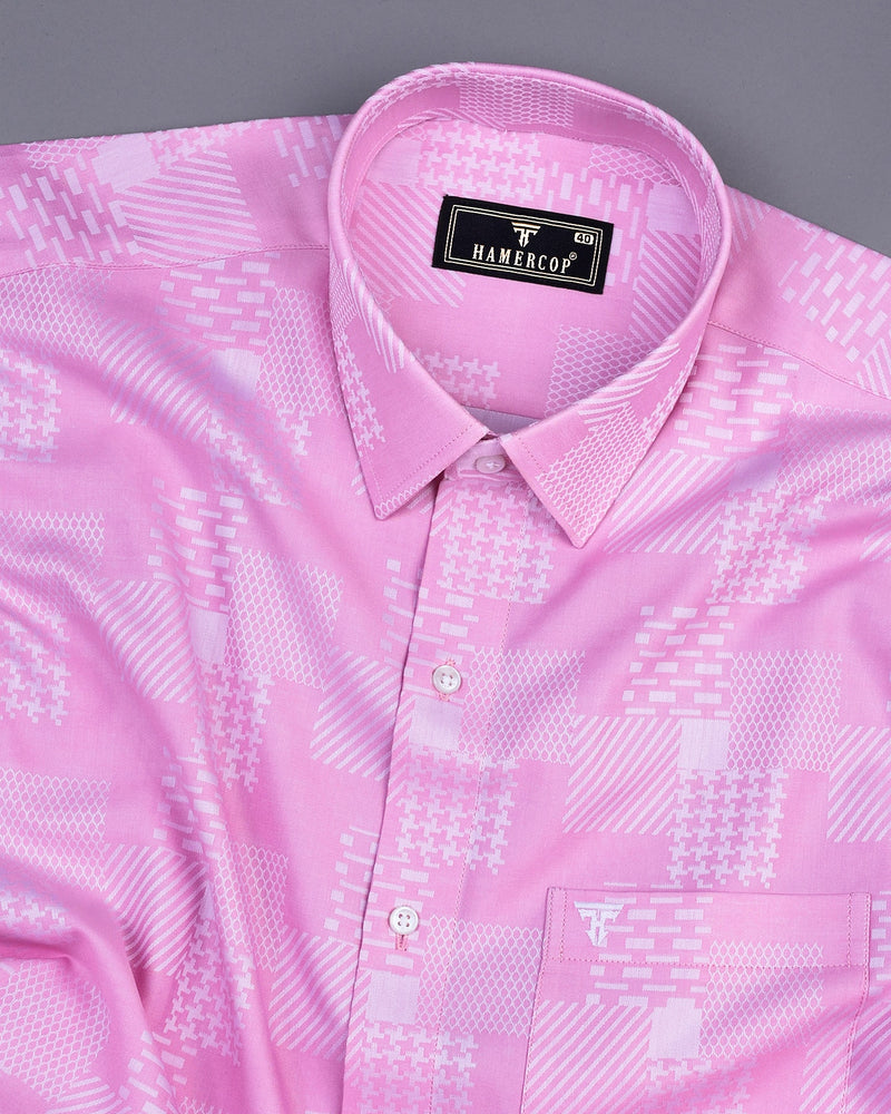 PINK COLOR DESIGNER PRINTED SHIRT FOR MEN-SANPSM001P –