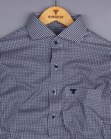 Exotic NavyBlue With White Yarn Dyed Check Cotton Shirt