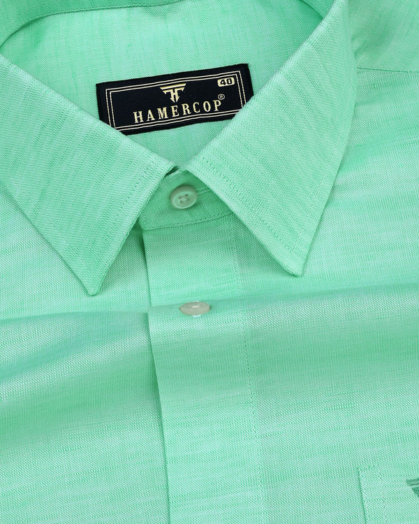 Osaka Aquablue Luxurious Linen Cotton Formal Shirt Hamercop Osaka Aquablue Luxurious Linen Cotton Formal Shirt Hamercop