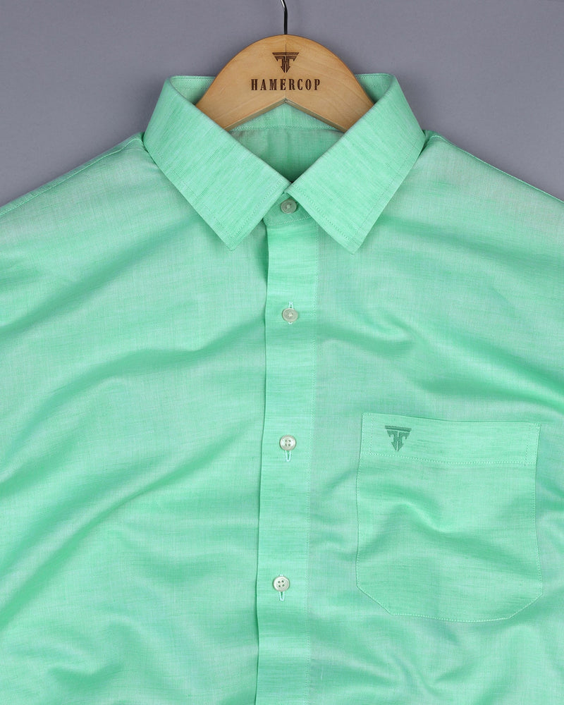Osaka Mint Green Luxurious Linen Cotton Formal Shirt Hamercop Osaka Mint Green Luxurious Linen Cotton Formal Shirt Hamercop