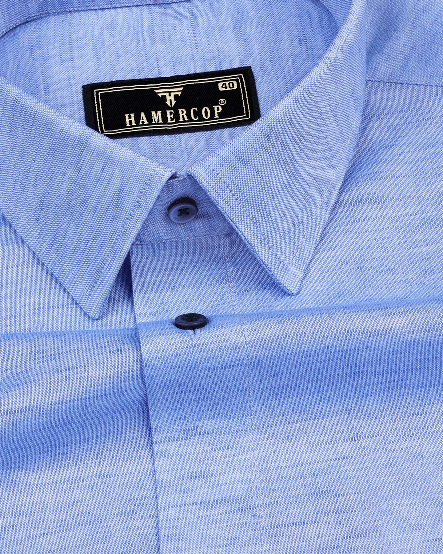 Osaka SkyBlue Luxurious Linen Cotton Formal Shirt – Hamercop