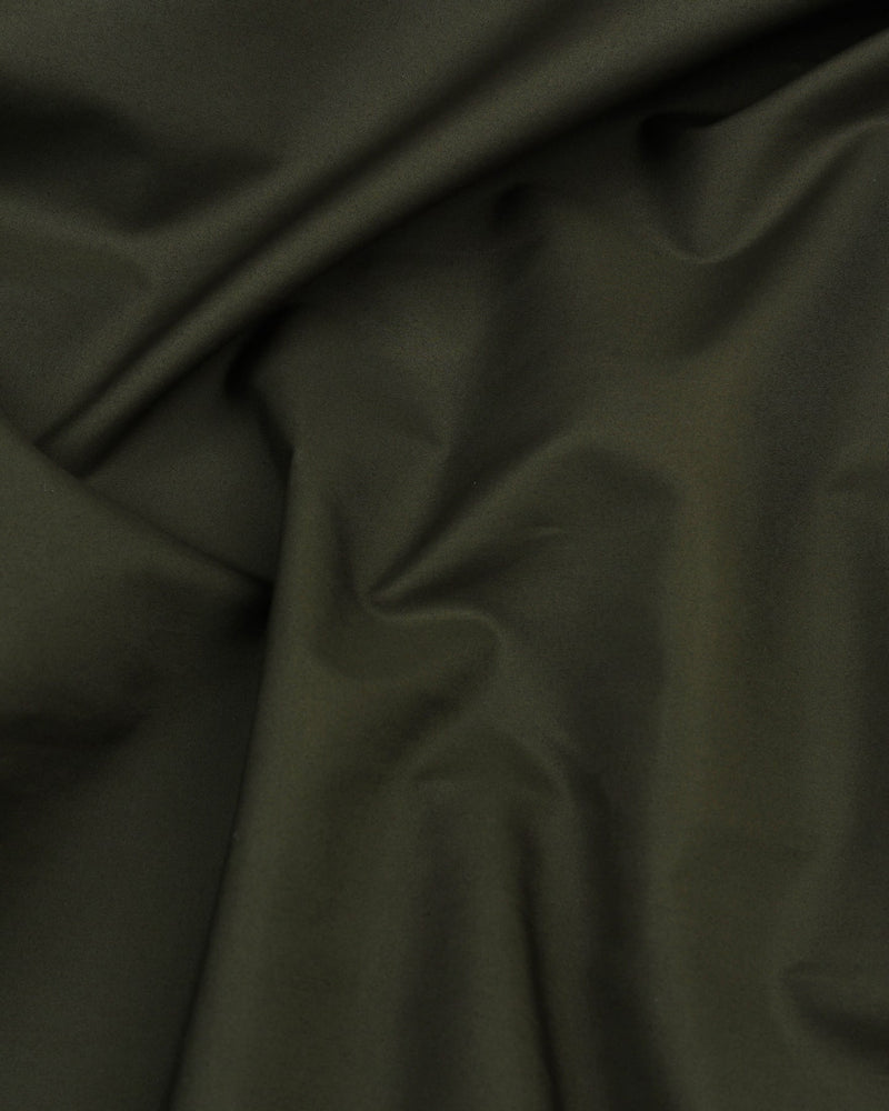 Methoni Green Soft Touch Satin Premium Cotton Shirt