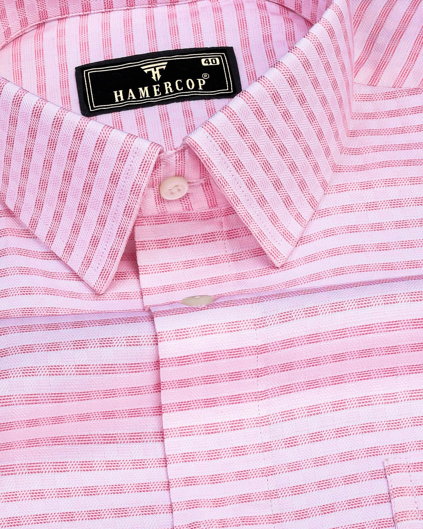 Core Pink With White Check Premium Giza Cotton Shirt – Hamercop