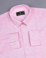 Core Pink With White Check Premium Giza Cotton Shirt