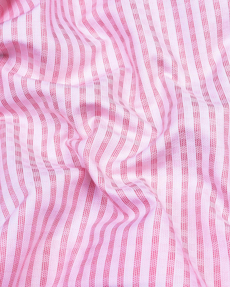 Core Pink With White Check Premium Giza Cotton Shirt
