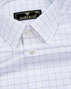 Golden Cream With Cornish White Premium Check Giza Shirt