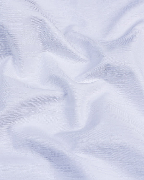 Moon White  Dobby Texture Premium Cotton Shirt