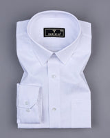 Moon White  Dobby Texture Premium Cotton Shirt