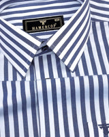 Sheldon Smoke Gray With White Stripe Cotton Shirt