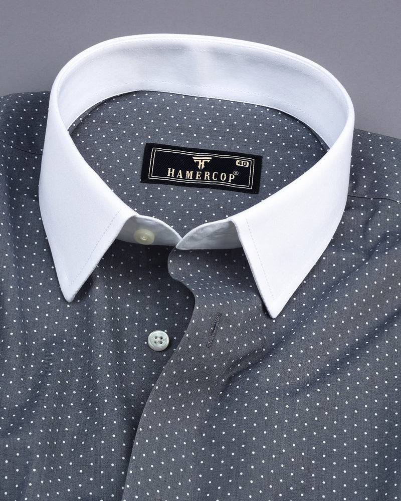 Gray polka best sale dot shirt