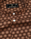 Sepon Brown Sand Suzani Printed Cotton Shirt