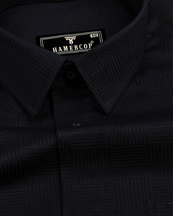Walter Black  Dobby Texture Premium Cotton Shirt
