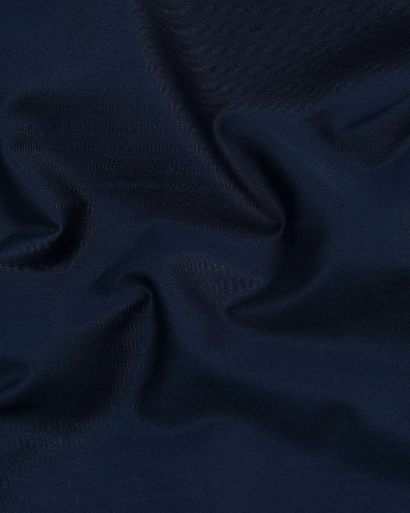 NavyBlue Soft Touch Satin Designer Tuxedo Shirt