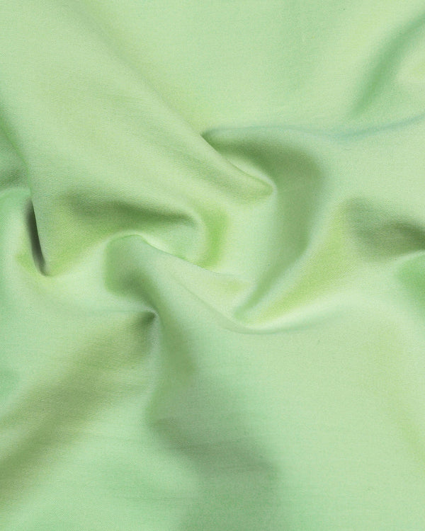 Pista Green Soft Touch Satin Designer Tuxedo Shirt