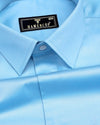 SkyBlue Soft Touch Satin Premium Cotton Shirt