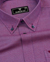 Blue With Red Houndstooth Dobby Cotton Shirt